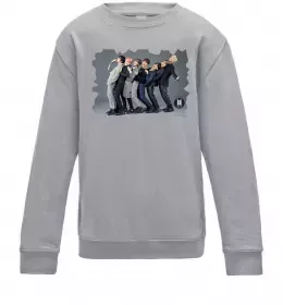 Дитячий світшот Bangtan, 9-11 років Сірий меланж фото