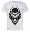 Мужская футболка Злая горилла, розмір S Белый фото