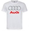 Чоловіча футболка Audi logo gray, розмір L Білий фото