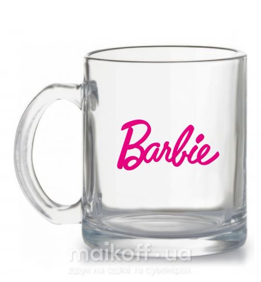 Чашка скляна Barbie Прозорий фото
