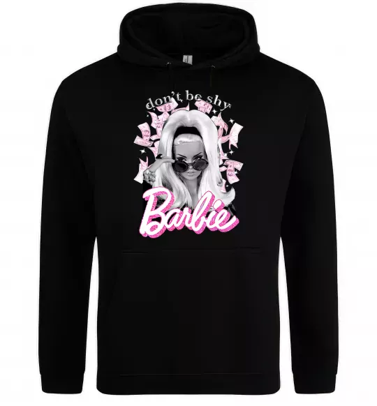 Жіноча толстовка (худі) Barbie dont be shy Чорний фото