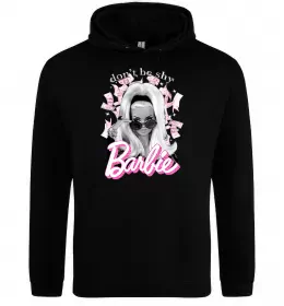 Женская толстовка (худи) Барбі бантик Черный фото