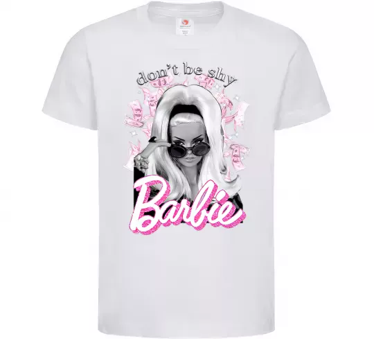 Дитяча футболка Barbie dont be shy Білий фото