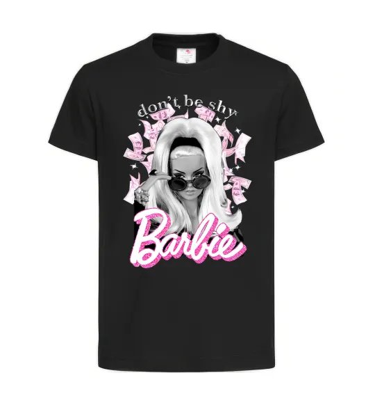 Детская футболка Barbie dont be shy Черный фото