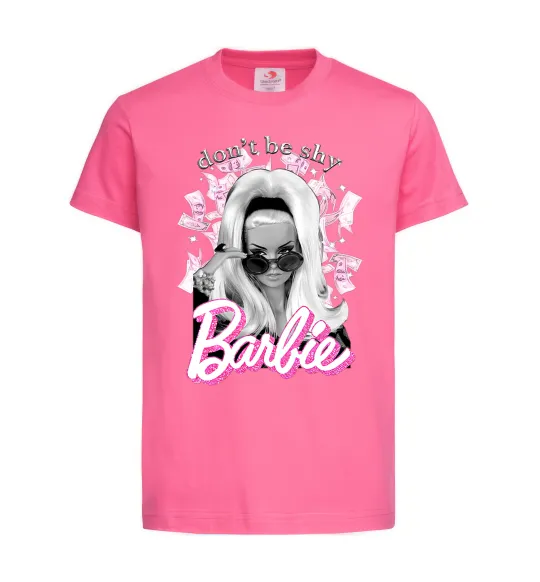 Детская футболка Barbie dont be shy Ярко-розовый фото