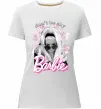 Женская премиум футболка Barbie dont be shy Белый фото