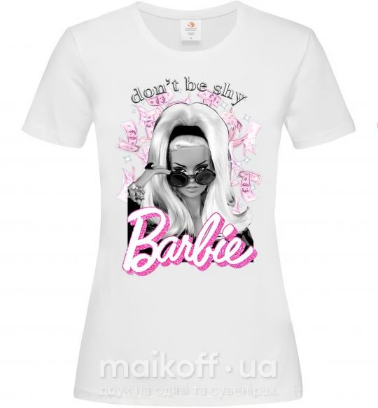 Жіноча футболка Barbie dont be shy Білий фото