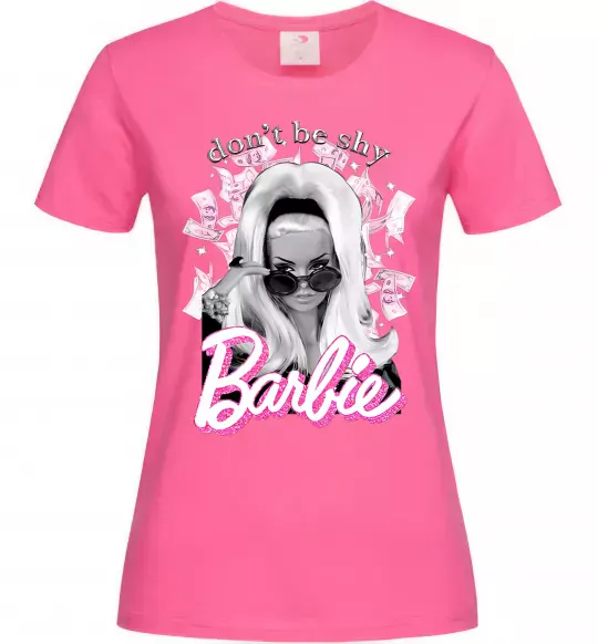 Жіноча футболка Barbie dont be shy Яскраво-рожевий фото