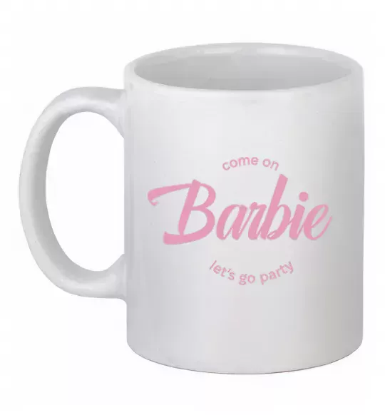 Чашка керамическая Barbie lets go party Белый фото