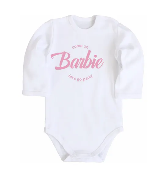 Детский боди Barbie lets go party Белый фото