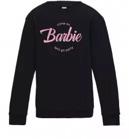 Детский Свитшот Come on Barbie Черный фото