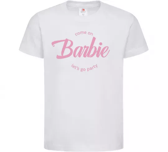 Дитяча футболка Barbie lets go party Білий фото
