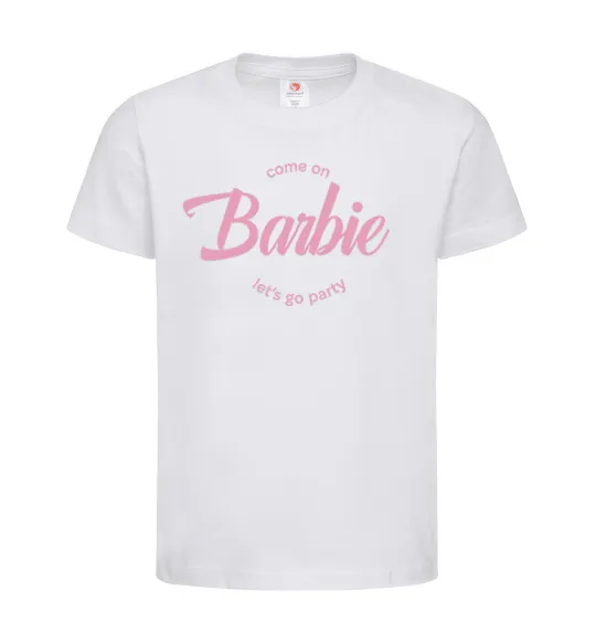 Детская футболка Barbie lets go party Белый фото