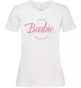 Женская футболка Barbie lets go party Белый фото
