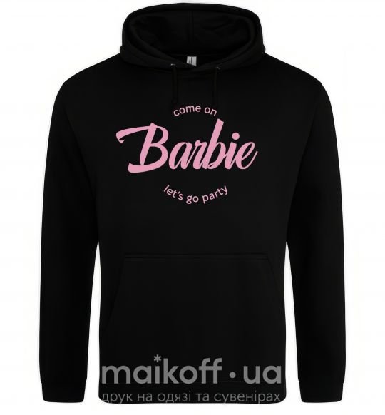 Женская толстовка (худи) Barbie lets go party Черный фото