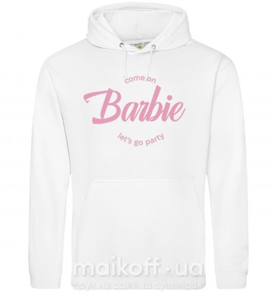 Женская толстовка (худи) Barbie lets go party Белый фото