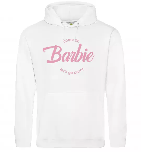 Жіноча толстовка (худі) Barbie lets go party Білий фото