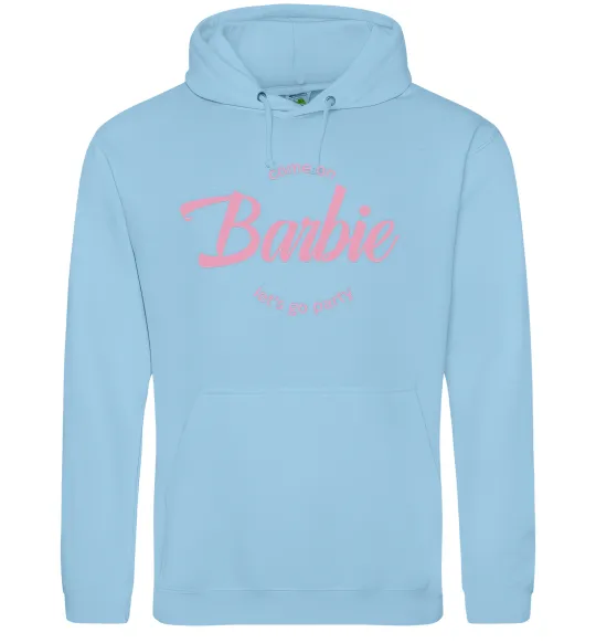 Женская толстовка (худи) Barbie lets go party Голубой фото