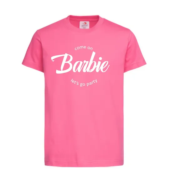 Детская футболка Barbie lets go party Ярко-розовый фото