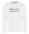 Свитшот Vlad is love Белый фото