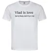 Чоловіча футболка Vlad is love Білий Чоловіча футболка Vlad is love Білий фото