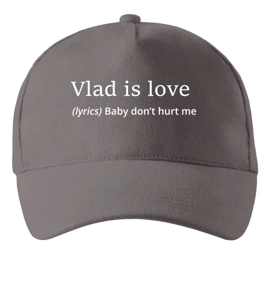 Кепка Vlad is love Серый фото