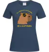 Жіноча футболка Be a capybara Темно-синій Жіноча футболка Be a capybara Темно-синій фото