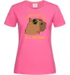 Жіноча футболка Be a capybara Яскраво-рожевий Жіноча футболка Be a capybara Яскраво-рожевий фото