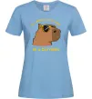 Жіноча футболка Be a capybara Блакитний Жіноча футболка Be a capybara Блакитний фото