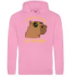 Мужская толстовка (худи) Be a capybara Розовый фото