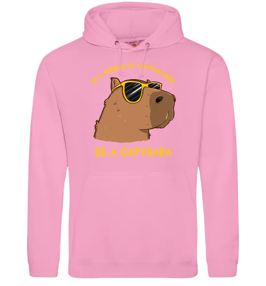 Жіноча толстовка (худі) Be a capybara Рожевий фото