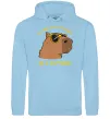 Жіноча толстовка (худі) Be a capybara Блакитний фото