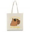 Еко-сумка Be a capybara Бежевий фото