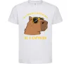 Детская футболка Be a capybara Белый фото
