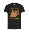 Детская футболка Be a capybara Черный фото