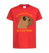 Детская футболка Be a capybara Красный фото