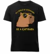 Чоловіча преміум футболка Be a capybara Чорний фото