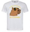 Мужская футболка Be a capybara Белый фото