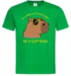 Мужская футболка Be a capybara Зеленый фото