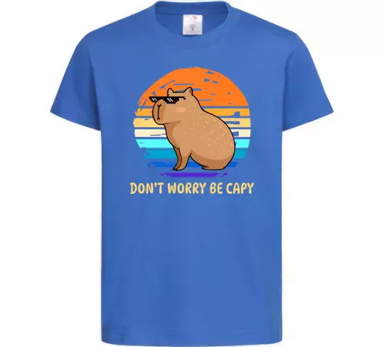 Дитяча футболка Капібара Яскраво-синій фото