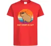 Дитяча футболка Капібара Червоний фото