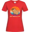 Женская футболка Капібара Красный фото