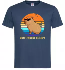 Мужская футболка Капібара Темно-синий фото