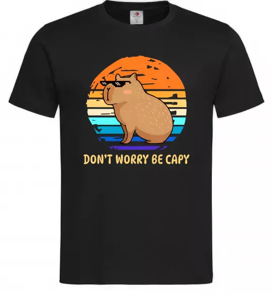 Мужская футболка Капібара Черный фото