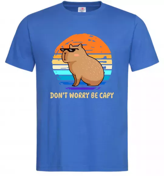 Мужская футболка Капібара Ярко-синий фото