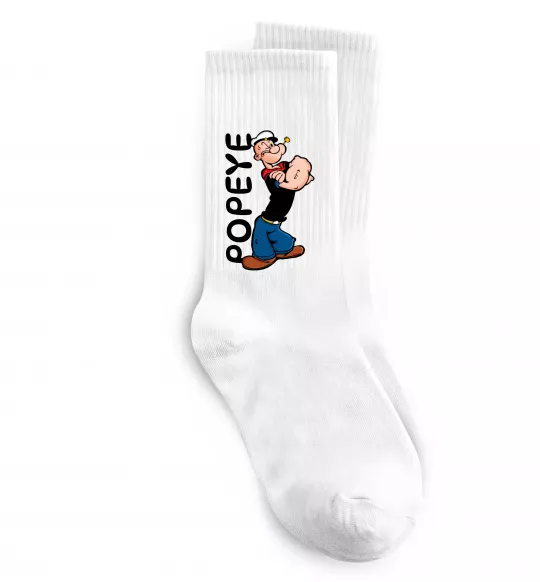 Шкарпетки Папай Білий фото