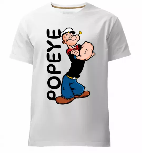 Чоловіча преміум футболка Папай Білий фото