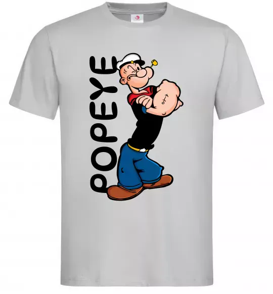 Мужская футболка Папай Серый фото