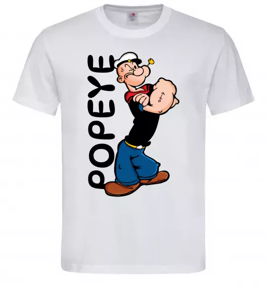 Мужская футболка Папай Белый фото