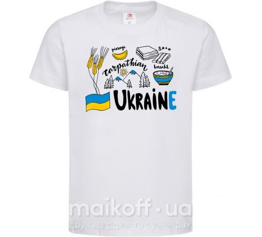 Дитяча футболка Ukraine symbols 3XS(1-2р.) Білий фото